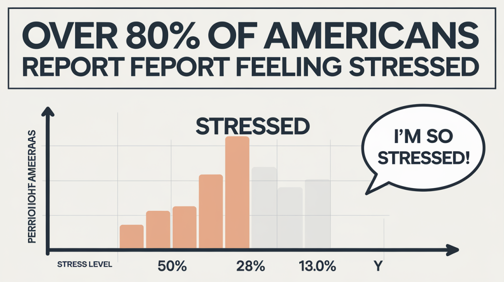 graph showing that 80 percent of americans stressed